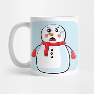 Snowman Boxer - Funny Illustration Mug